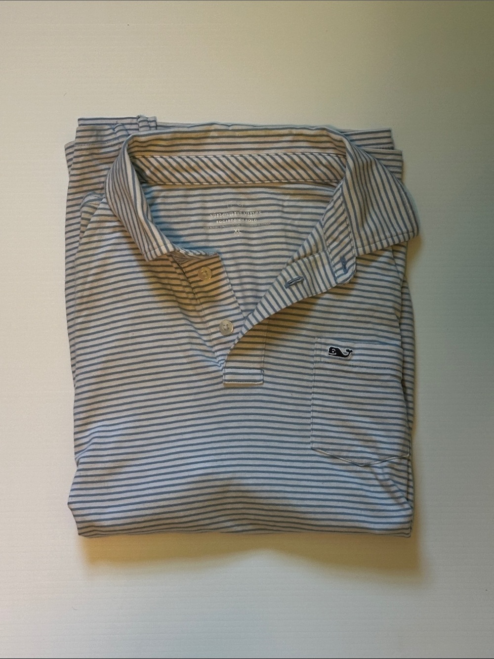 Vineyard Vines Kid’s Striped Polo in Blue & White